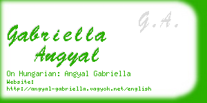 gabriella angyal business card